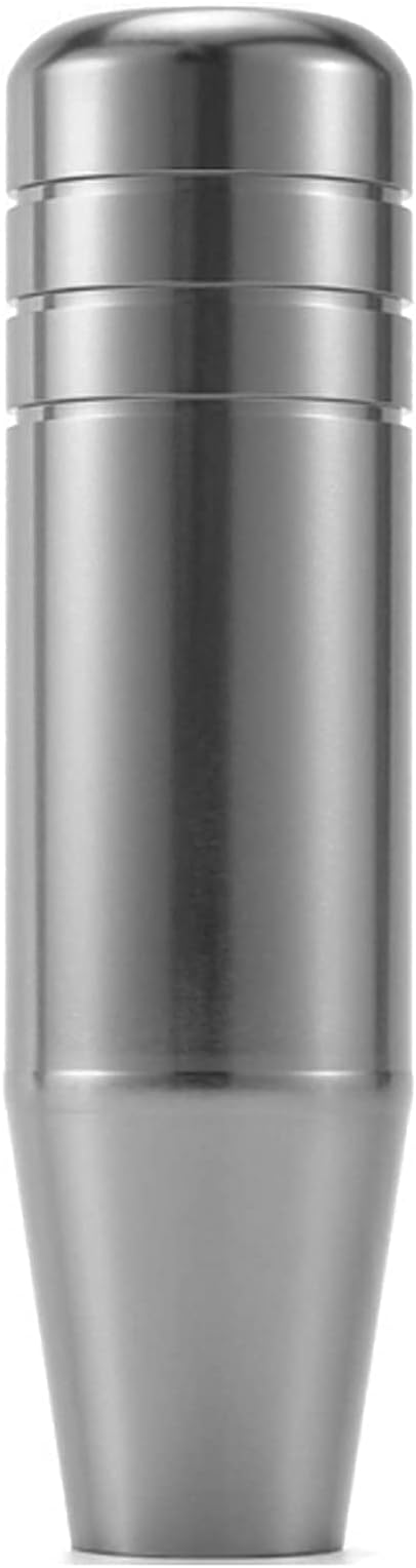 Lunsom 5" Aluminum Gear Lever Shifter Knob Long Alloy Shift Stick Handle Car Automatic Shifting Head Fit Most Manual Transmission Vehicles (Gray)