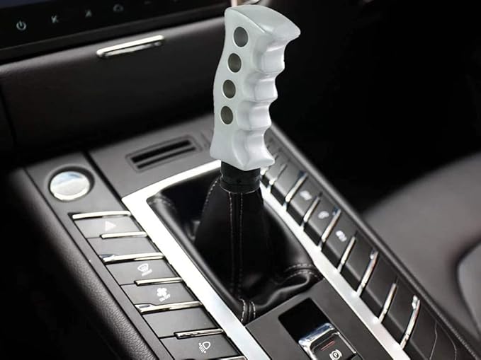Lunsom Car Grip Shift Knob, Gear Shift Lever Knob Shifter Car Shifting Transmission Shifter Stick Head Fit Most Manual Vehicle (Silver)