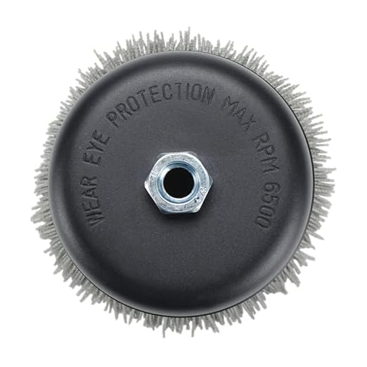 BHA 6" Abrasive Filament Nylon Bristle Cup Brush, 5/8"-11 Thread Arbor - Gray (80 Grit)