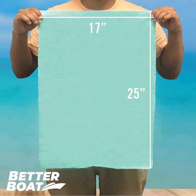 Super Absorbent Towels, Synthetic Chamois Cloth for Car and Boat Drying, Smooth Cooling Towel, Marine Grade Cleaning Supplies, PVA Shammy Dry Towel 2 Pack