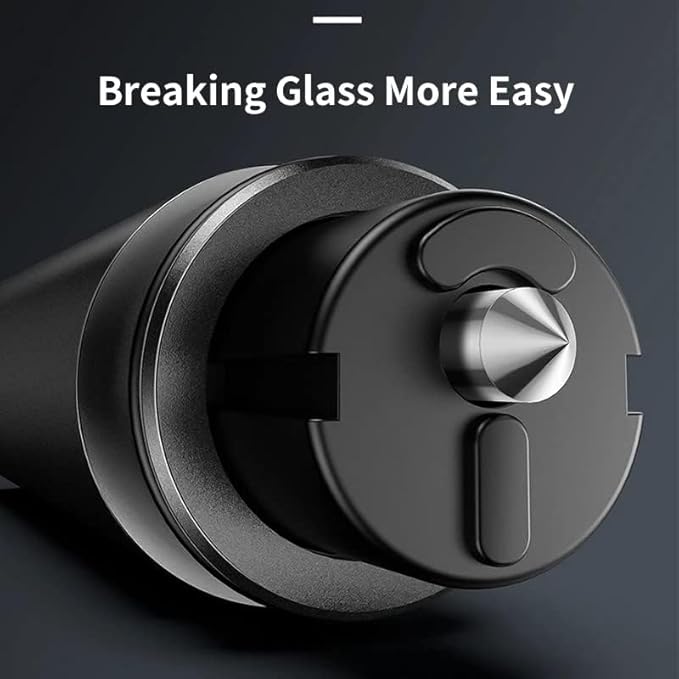 4 PCS Life Hammer Car Escape Tool and Seatbelt Cutter, Safehammer Glass Breaker, Glass Hammer with Test Glass for Land and Underwater