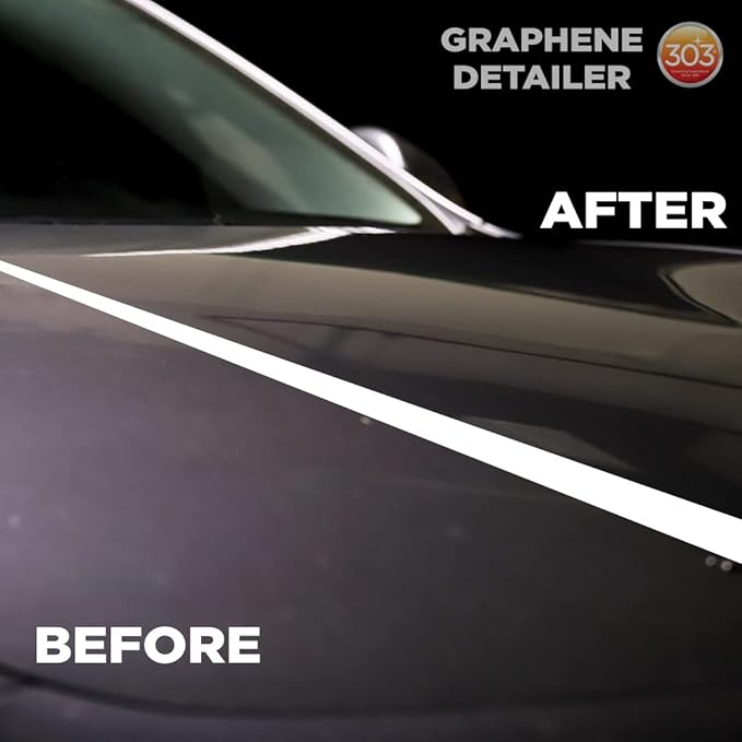 303 Products Graphene Detailer Spray, Enhances Gloss & Protection on Existing Coating, Sealants & Waxes, UV Protectant, Drying Aid, Add Ceramic Graphene Protection, Waterless Car Detailing Spray, 16oz
