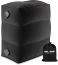 Maliton Inflatable Travel Foot Rest Pillow, Toddler Airplane Bed, Car Seat Foot Rest for Kids, Adjustable Height Leg Rest Pillow for Airplane, Home, Office(Black, 1 Pack)