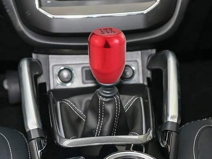 Lunsom 5 Speed Shifter Knob, Aluminium Alloy Gear Shifter Stick Handle Manual Shifting Lever Head Fit Most Auto Manual Transmissions