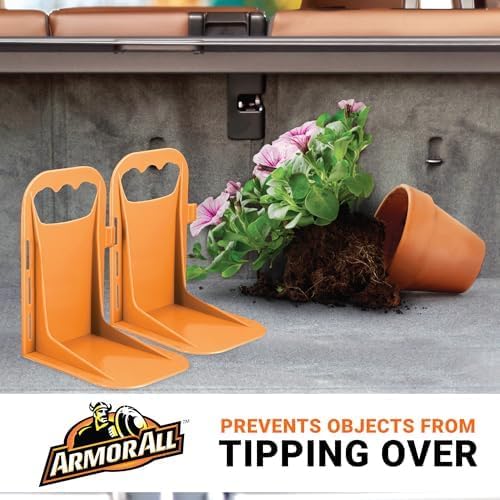 Armor All Trunk Cargo Blocks, 4 Pack of Cargo Dividers, Hook & Loop Trunk Organizer Blocks to Hold Cargo in Place for Cars, Trucks, SUVs, Vans, Cargo Containment System, Trunk Dividers (4 Pieces)