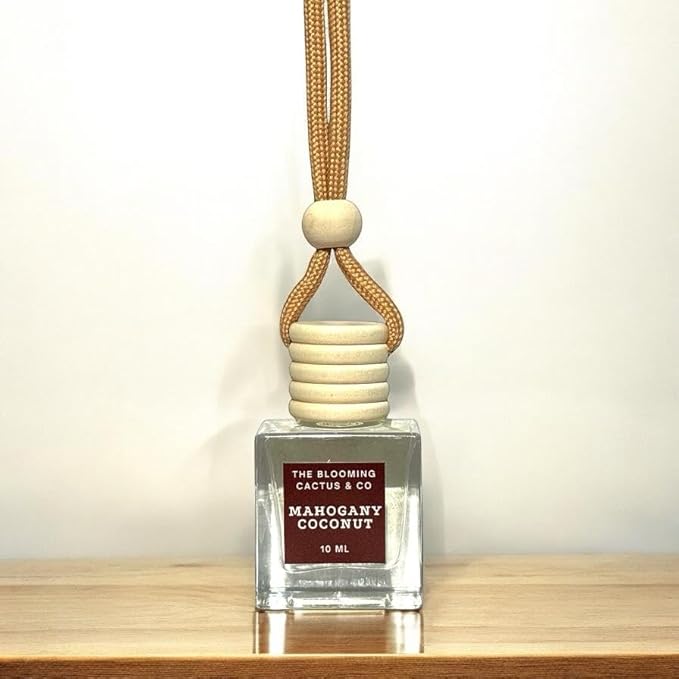 Automobile Diffuser, Long Lasting Car Air Freshener 2 Pack, Hanging Fresh Aroma Diffuser, Natural Essential Oil Fragrance for Removing Odors, Auto Interior Decor, Made in USA| MAHOGANY COCONUT - 10 ML