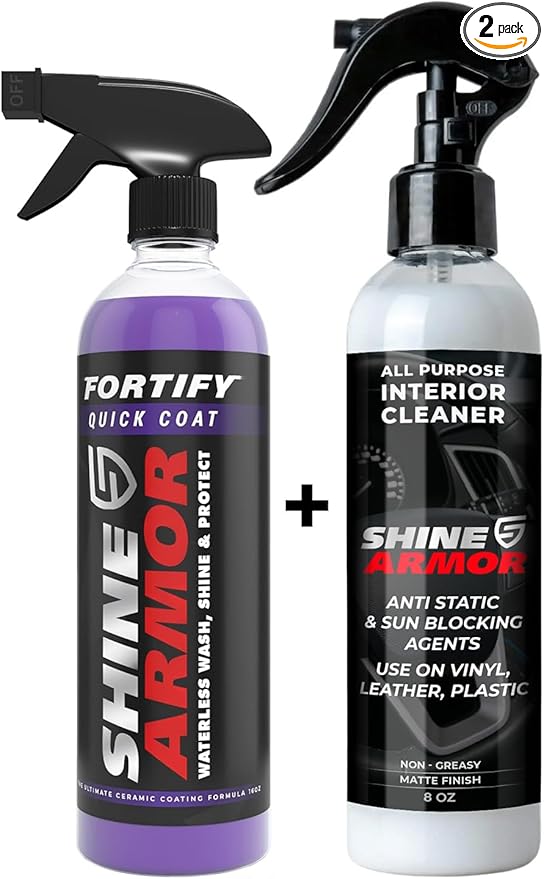 SHINE ARMOR Car Care Bundle, Ceramic Coating and Interior Cleaner