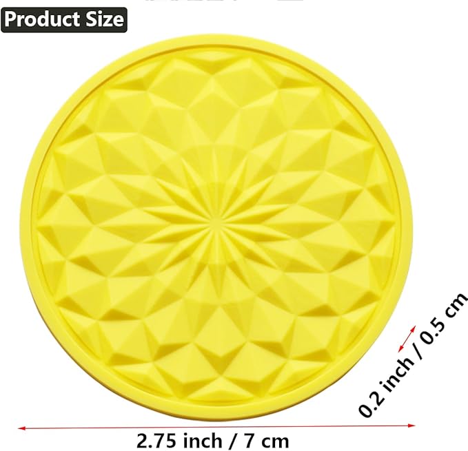 Car Cup Coaster, Universal Automotive Waterproof Non-Slip Cup Holders Sift-Proof Spill Holder Car Interior Accessories 4 Pack Yellow