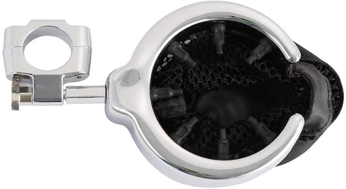 TCMT Universal Motorcycle 1" Handlebar Cup Holder Chrome Metal Drink Fits For Harley Davidson Sportster Dyna Softail Road King Road Glide Electra Glide Sport Glide Vulcan Yamaha Suzuki Honda