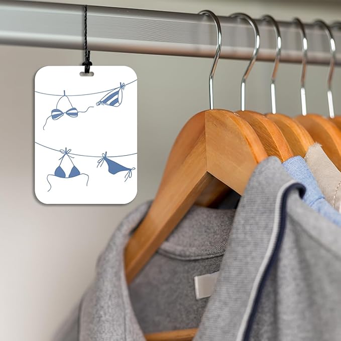 4Pcs Blue Coastal Car Air Freshener Hanging Beachy Seashell Bikini Car Accessories Gifts for Women Men Beach Lovers Cute Air Freshener for Interior Car Mirror Home Wardrobe Decor