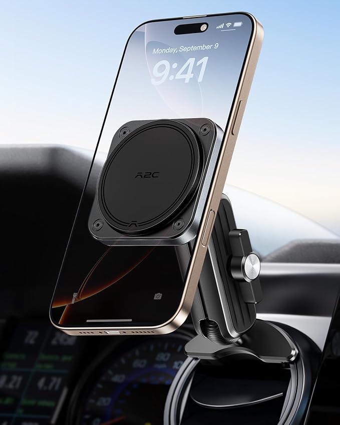 APPS2Car Magnetic Car Mount for Tacoma 2016-2023 & 2014-2021Tundra, Air Vent Phone Holder Compatible with iPhone 12-17 Series & MagSafe Case, 25N Magnetic Force, Metal 20mm Ball Socket Arm