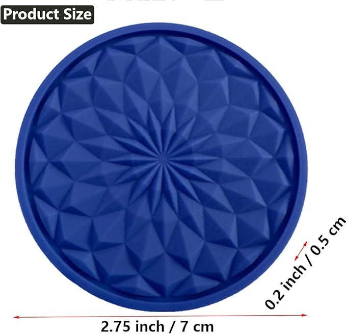 Car Cup Coaster, Universal Automotive Waterproof Non-Slip Cup Holders Sift-Proof Spill Holder Car Interior Accessories 4 Pack Dark Blue