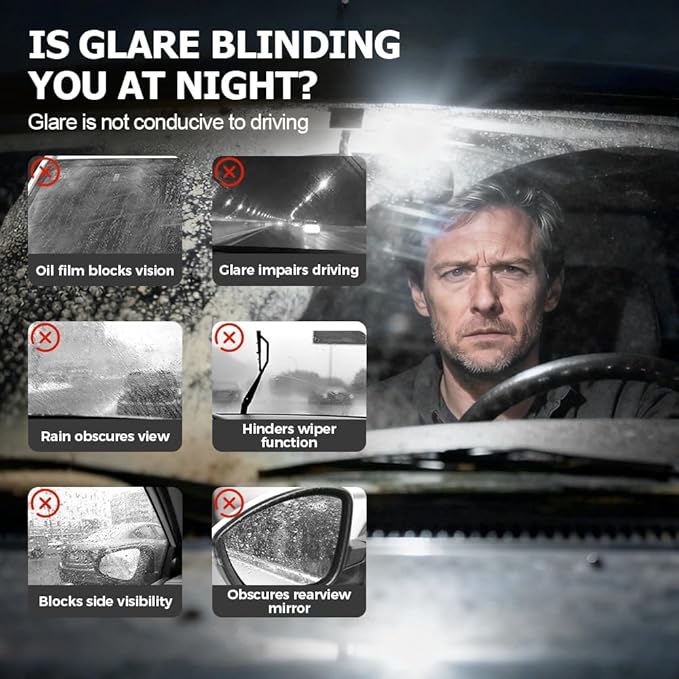 2026 Handheld Glass Oil-Film Remover, New Upgrade Emulsion Cleaner Glass Cleaning Board, Automotive Oil Film Cleaning Brush for Car Windows (4, One Size)