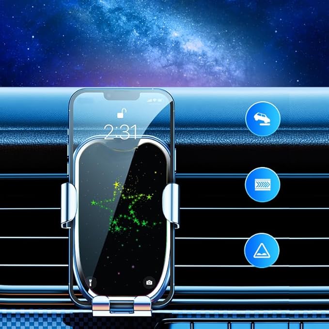 car Phone Holder Mount,Car Vent Phone Mount, UniversalCell Phone Mount [2025 Most Stable and FlexibleSuction Cup] Vent Dashboard Windshield Cellphone Mount Car Fit for All Phones