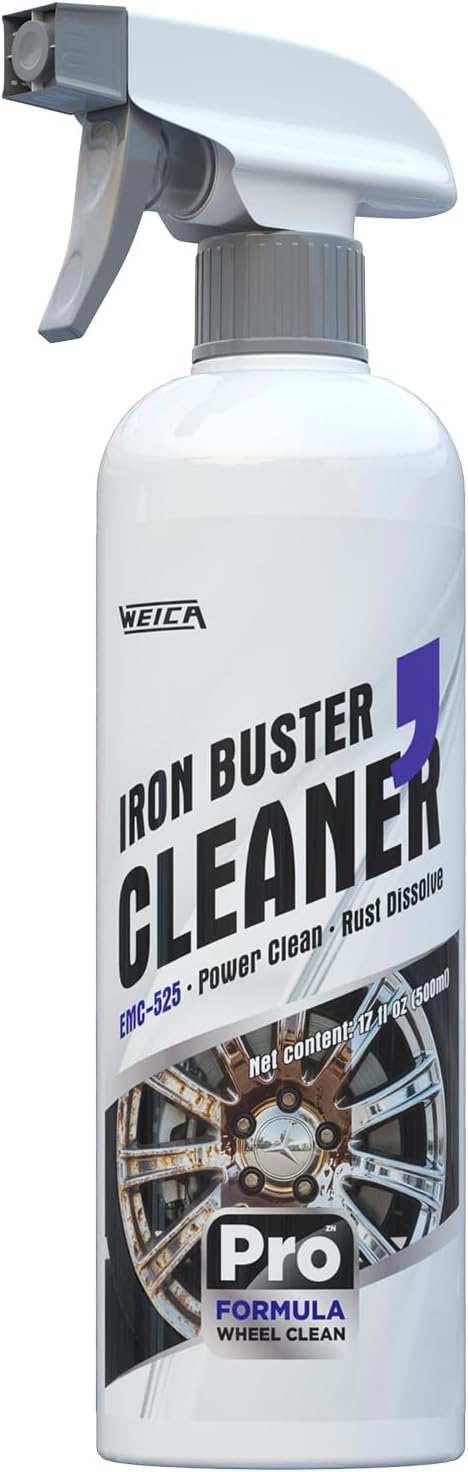 Wheel Cleaner & Rust Dissolver - 17 fl oz, Acid-Powered Formula for Brake Dust & Iron Deposits, Safe for Alloy & Painted Rims