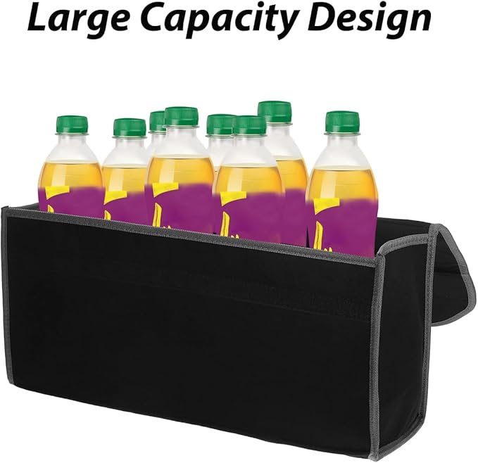Foldable Felt Car Trunk Organizer with Strong Strap Portable Vehicle Storage Bag for Groceries Cleaning Supplies Sporting Equipment