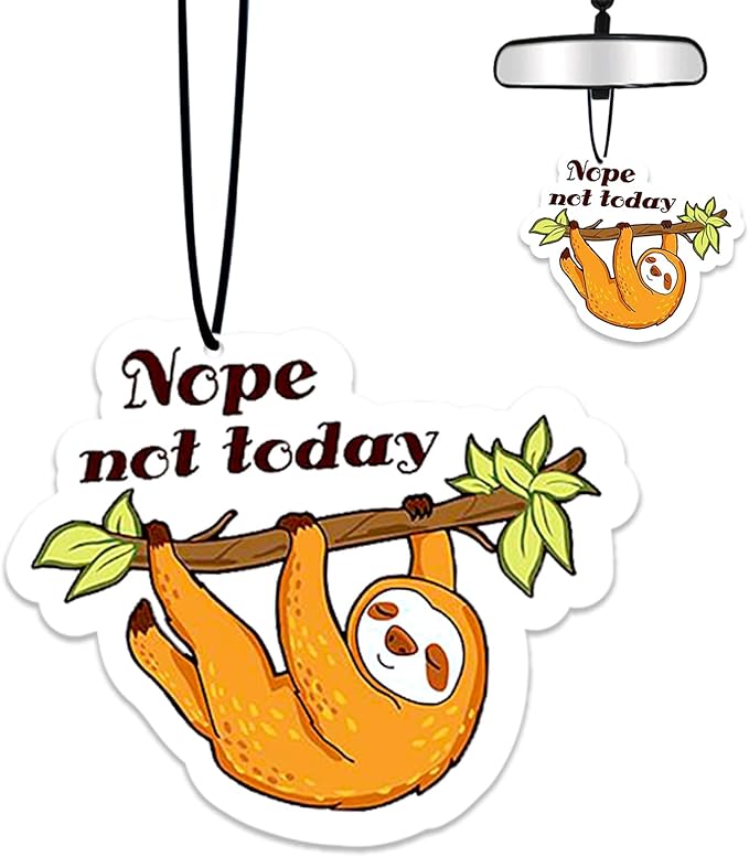 Sloth Air Freshener Hanging for Car Scented Ornaments Mirror Cute Car Fresheners Sloths Car Accessories Auto Interior Decor Scent Home Bathroom Closet Sloth Gifts for Women Men