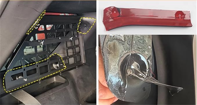 2011-2019 for Ford Explorer Car Side Window Shelf Rear Trunk Storage Panel Debris Rack Molle Panel 1Set