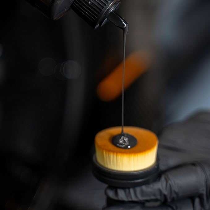 Blackline Reusable Tire Shine Applicator Brush – Soft Bristle Tool for Even Application, Ergonomic Grip with Drainable Stand, Mess-Free Gel & Liquid Tire Dressing Brush for Trim and Rubber Surfaces