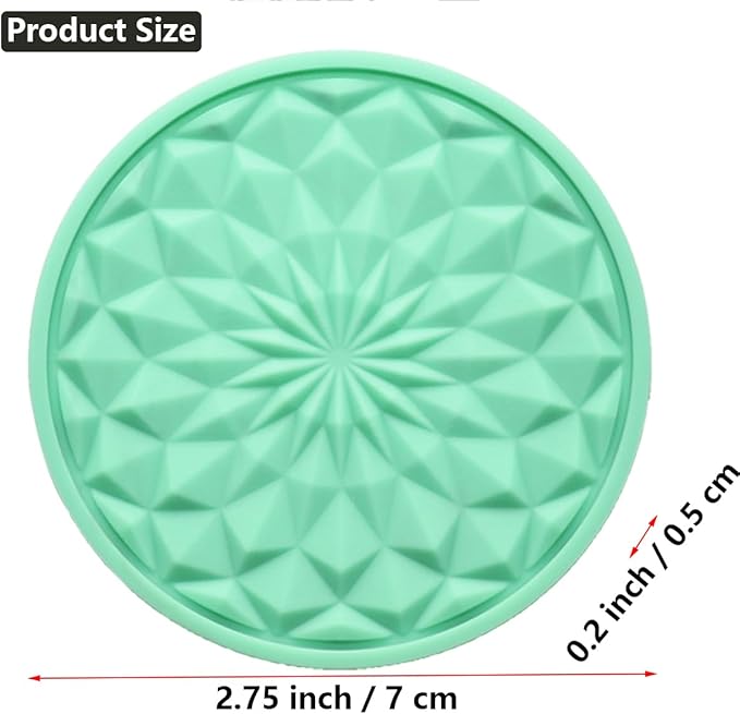 Car Cup Coaster, Universal Automotive Waterproof Non-Slip Cup Holders Sift-Proof Spill Holder Car Interior Accessories 4 Pack Mint Green