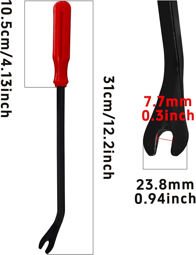 2PCS 31CM/12” Plastic Fastener Remover Clip Removal Tool, Car Trim Removal Tool, Fastener Remover Pliers for Automotive Door Panels, Window Trim, Upholstery, Dashboard, Emblems
