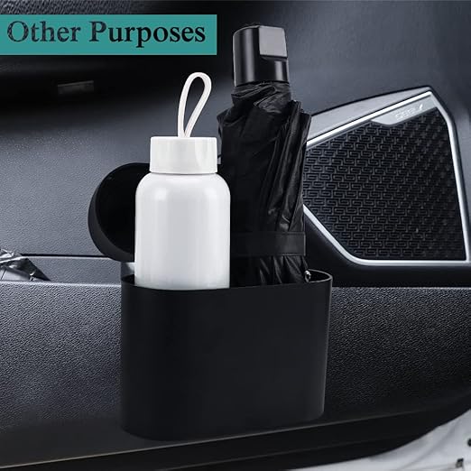 Accmor Car Trash Can with Lid, Leakproof Vehicle Garbage Organizer Holder Bin with 60 Pcs Trash Bags, Mini Auto Dustbin Interior Accessories Storage Container for SUV, Office, Home