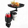 Car Cup Holder Tray Table 10-inch Car Food Tray Portable 4-in-1 Car Cup Holder Extender 360° Rotating with Phone Holder Essential for Road Trips