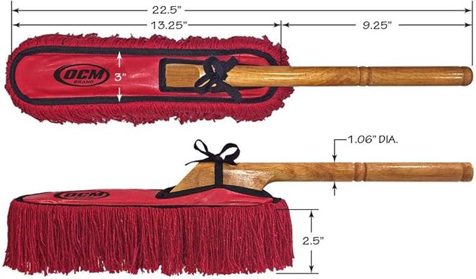 Classic Car Duster with Solid Wood Handle Includes Storage Case - Popular Detailers Choice