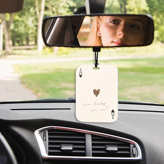 4Pcs Pink Cheetah Print Car Air Freshener Hanging Girly Leopard Car Accessories Gifts for Women Teen Girl Cute Air Freshener for Interior Car Mirror Home Wardrobe Decor