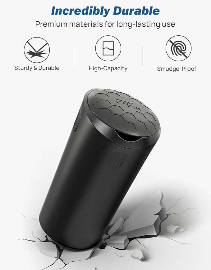 JOYTUTUS Coin Holder for Car, Larger-Capacity Car Change Holder Organizer, Universal Car Coin Holder for Cup Holder, Coin Dispenser Storage Fit Most Car & Trucks Car Accessories(Black, 1 Pack)