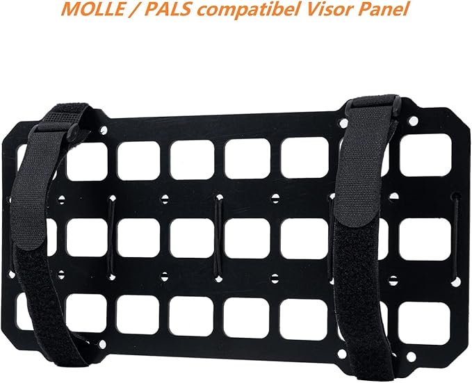 TACNEX Vehicle Rigid MOLLE Panel for Car Visor Organizer EDC Pouch Tool Holster Bag Holder Tactical Gear Rack Truck Equipment Mount Plate Modular Storage Shelf Auto Interior Accessories