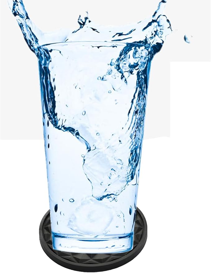 Car Cup Coaster, Universal Automotive Waterproof Non-Slip Cup Holders Sift-Proof Spill Holder Car Interior Accessories 2 Pack Black