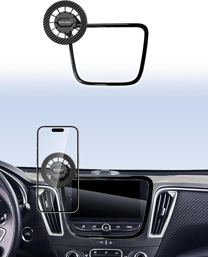 Car Phone Holder for Chevrolet Chevy Malibu 2016-2024 2025/Equinox 2018-2023 2024 Accessories 8-inch Screen, Automobile Cradles Magnetic Phone Mount Compatible with MagSafe, Magnets Cell Phone Base