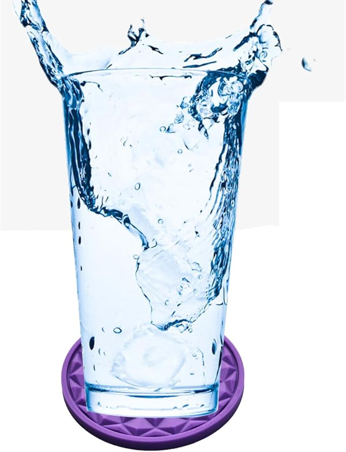 Car Cup Coaster, Universal Automotive Waterproof Non-Slip Cup Holders Sift-Proof Spill Holder Car Interior Accessories 2 Pack Purple