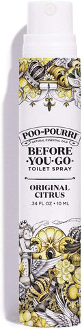 Poo-Pourri Before-You-Go In a Pinch Toilet Spray, Travel Essentials, Original Citrus .34 Fl Oz, Up to 20 Uses, On-The-Go Bathroom Odor Deodorizer with Essential Oils, TSA Approved Size, Lemon Bergamot