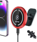 OHLPRO for Magsafe Car Mount Charger for iPhone 17 Pro Max, Dashboard Magsafe Car Phone Holder for 16 15 14 13 12 Pro/Pro Max/Plus/Mini,15W Fast Charging Vent Mount, Super Fashion & Hands Free, Red