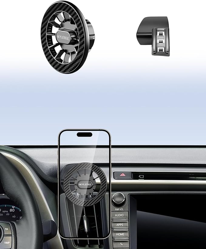 SKYLOTEC Car Phone Holder for Toyota RAV4 2013-2015 2016 2017 2018 Accessories Automobile Cradles Magnetic Phone Mount Compatible with MagSafe, Strong Magnets Cell Phone Base