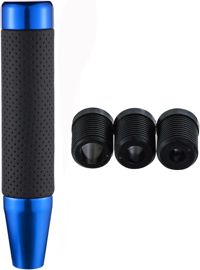 Abfer Tall Shift Knob Car Long Shifting Head Replace Weighted Gear Stick Shifter Knob Extension Fit Most Manual Automatic Transmission Vehicle, Blue