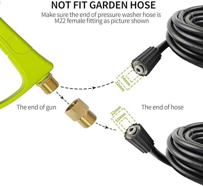 ESP Car Wash Foam Gun High Pressure Car Washer Household Water Gun Foam Generator Washing Blaster 5 Nozzle Tip M22 Adapter with 1 Liter Bottle Washing Mitts Towel