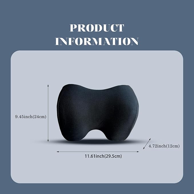 SPRFUFLY Make Relaxing Car Headrest Pillow, Car Pillow for Driving with Adjustable Strap, Breathable Removable Cover & Ergonomic Design - Softness Travel Car Neck Support Pillow(Black, 1PC)