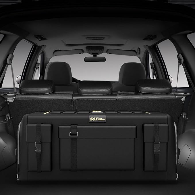 Car Trunk Organizer Large Capacity Oxford Fabric 3 Layers Collapsible Design Car Storage Organizer for Car Trunk(70L)