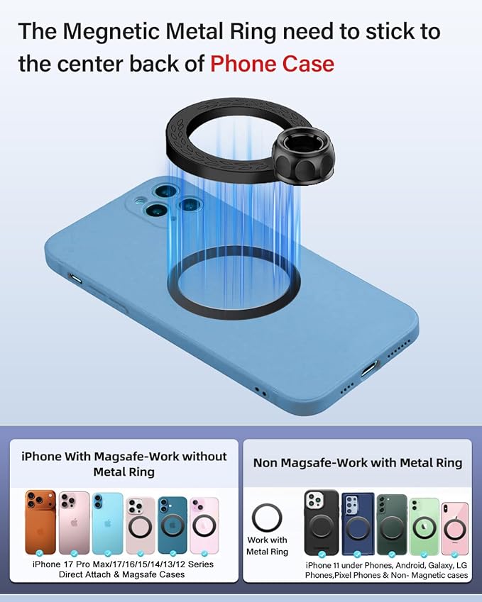 PZK Car Phone Mount for 2023-2025 2026 Honda Accord Hybrid Sport /-L/EX-L/Touring/Prime (Ony fit for 12.3-Inch Screen) Compatible with MagSafe Car Phone Holder with Stroage Box (Not Fit for LX/EX/SE)