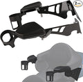 Motorcycle Passenger Armrests Adjustable with Cup Holder for Harley Touring Electra Glides Road Glide Ultra Tri Glide 1997-2013 Motorbike Accessories Parts Black