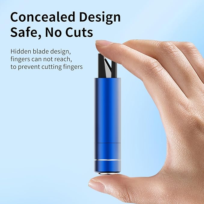 HHXS Car Glass Breaker and Seatbelt Cutter 4 Pack,Car Window Breaker Tool,Portable Car Safety Hammer Escape Hammer with Tempered Glass Sample Universal Safe Hammer Emergency Hammer for Car(Blue)