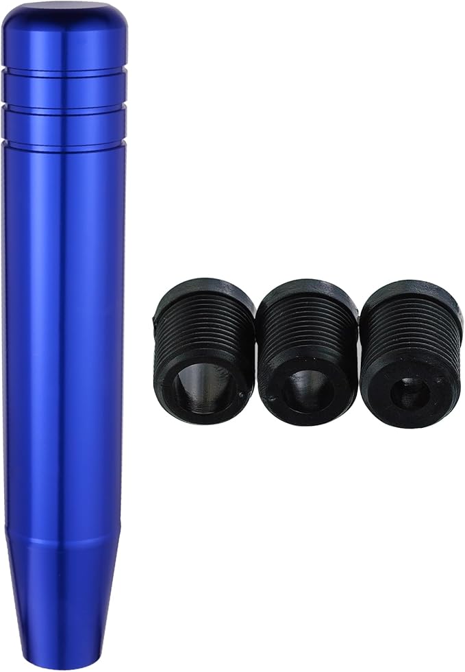 Abfer Tall Shift Knob Car Long Shifting Head Replace Weighted Gear Stick Shifter Knob Extension Fit Most Manual Automatic Transmission Vehicle, Blue