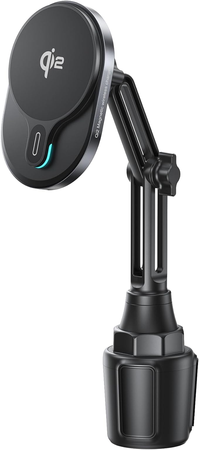 for Qi2 15W Wireless MagSafe Car Mount Charger Cup Phone Holder,15W Fast Charging Charger Phone Holder Mount for iPhone Air/17/16/15/14/13/12, Galaxy S25, Fast Charging for Magnetic iPhone Accessories