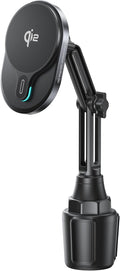 for Qi2 15W Wireless MagSafe Car Mount Charger Cup Phone Holder,15W Fast Charging Charger Phone Holder Mount for iPhone Air/17/16/15/14/13/12, Galaxy S25, Fast Charging for Magnetic iPhone Accessories