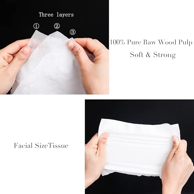 Car Round Canned Tissue Box Cup Holder Facial Tissues,Cylinder Tube Face Towel,4 Canister 3-Ply Car Napkins for Travel Tissue Bulk Fit、Home、Office、School by CLOVER