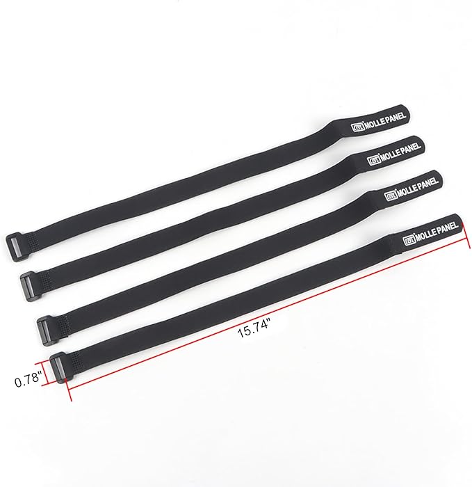 HIGH FLYING for Toyota Fortuner 2016-2024 Car Accessories Modular Storage Molle Panels System Trunk Shelf Luggage Trunk Organizer Aluminum Alloy (Black Strap)