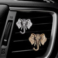 ZOSTLAND Golden Car Decorative Vent Clip,Animal Air Fresheners,Bling Car Air Vent,Automotive Interior Personalized Decor Accessories,Applicable to Truck,SUV,Minivan (2Pcs Elephant)